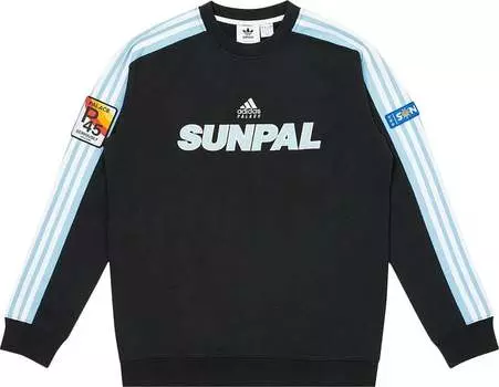 Толстовка Palace x adidas Sunpal Crewneck 'Black', черный