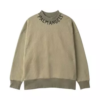 Толстовка Palm Angels Logo Crewneck Sweatshirt, зеленый