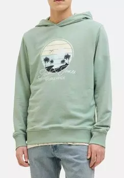 Толстовка PALM Jack & Jones, зеленый