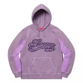 Толстовка paneled script hooded sweatshirt 'purple' Supreme, фиолетовый