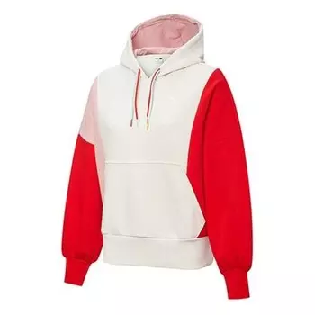 Толстовка panelled hoodie 'white red pink' Puma, белый