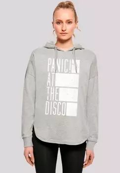 Толстовка PANIC AT THE DISCO BLOCK TEXT - Hoodie F4NT4STIC, серый
