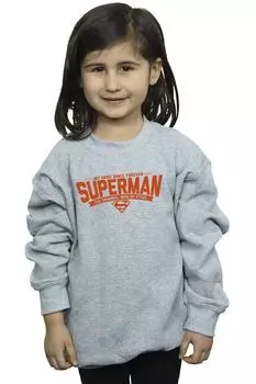 Толстовка «Папа-Супермен-герой» DC Comics, серый
