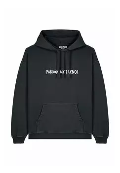 Толстовка PARDON MY FRENCH EMBROIDERY UNISEX - Hoodie Mira Paris, цвет Black Denim