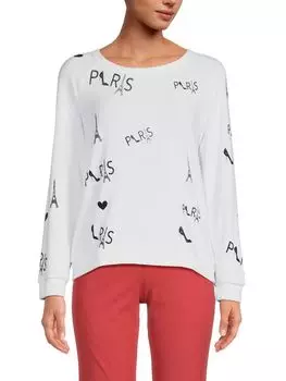 Толстовка Paris с круглым вырезом Lauren Moshi, белый