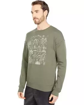 Толстовка Parks Project Iconic Naturalional Parks Crew Sweatshirt, оливковый
