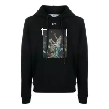 Толстовка pascal painting printing hooded pullover men black Off-White, черный
