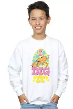 Толстовка «Пасха I Dig It» Scooby Doo, белый