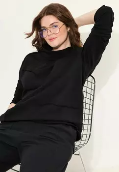 Толстовка PATCH LOOK TURTLENECK Ulla Popken, черный