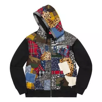 Толстовка patchwork zip up hooded sweatshirt 'multi-color' Supreme, мультиколор