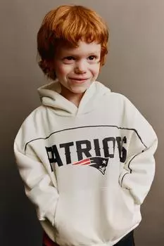 Толстовка patriots nfl ZARA, экрю