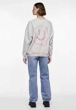 Толстовка PCDYLLO O NECK Pieces, цвет light grey melange