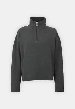 Толстовка PCRERCURY HIGH NECK Pieces, цвет Mottled Dark Grey