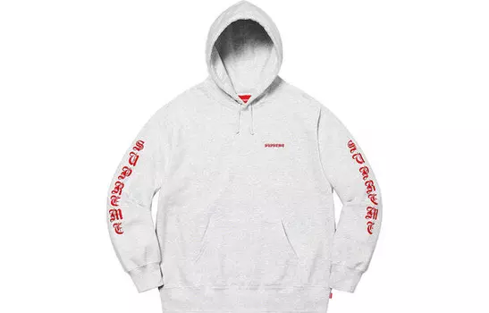 Толстовка peace hoodie 'white red' Supreme, белый