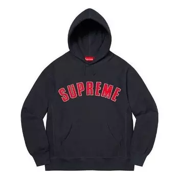 Толстовка pearl logo hooded sweatshirt 'navy red' Supreme, синий