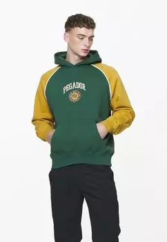 Толстовка Pegador FILBY RAGLAN, темно-зеленый/охра