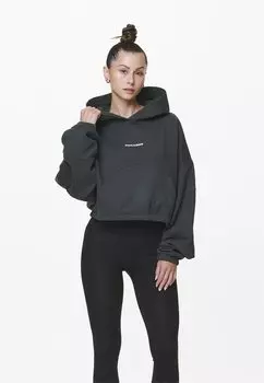 Толстовка Pegador SKEI LOGO OVERSIZED УКОРОЧЕННОЕ ХУДИ, цвет washed sage green