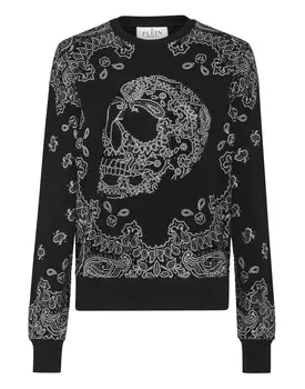 Толстовка Пейсли Бандана Philipp Plein, черный