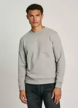 Толстовка Pepe Jeans "MANS CREW", с нагрудным карманом, зеленый