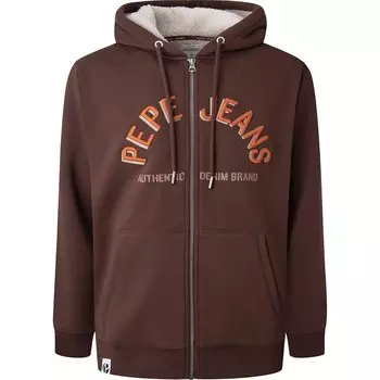 Толстовка Pepe Jeans Pace Full Zip, коричневый