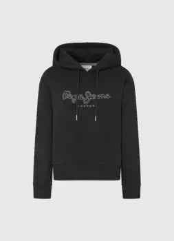 Толстовка Pepe Jeans с капюшоном "FRIDA HOODIE", черный