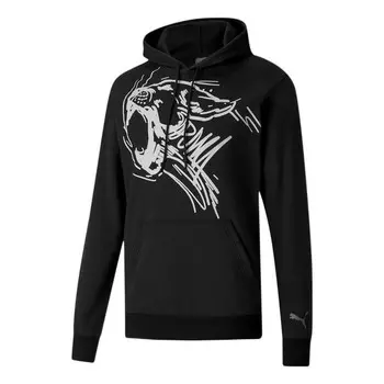 Толстовка performance graphic training hoodie 'black' Puma, черный