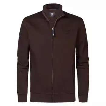 Толстовка Petrol Industries M-3040-SWC376 half zip, коричневый