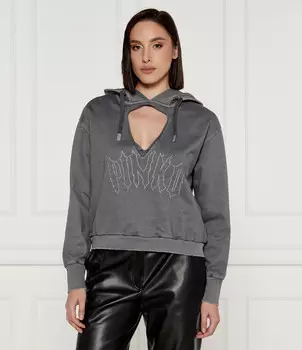 Толстовка Pinko Cropped Fit, серебро