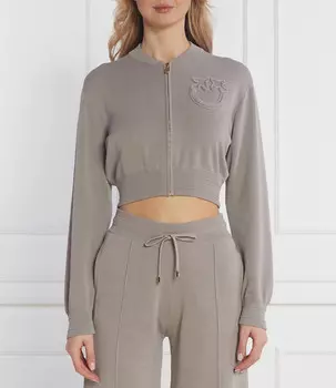 Толстовка Pinko Cropped Fit, серый