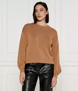 Толстовка Pinko EMPORIO Loose fit, коричневый