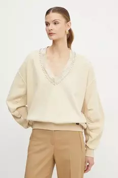 Толстовка Pinko из хлопка, бежевый