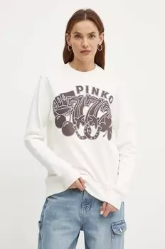 Толстовка Pinko из хлопка, бежевый