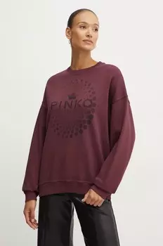Толстовка Pinko из хлопка, гранатовый