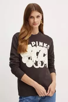 Толстовка Pinko из хлопка, коричневый