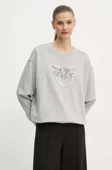 Толстовка Pinko из хлопка, серый