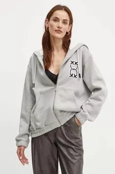 Толстовка Pinko из хлопка, серый