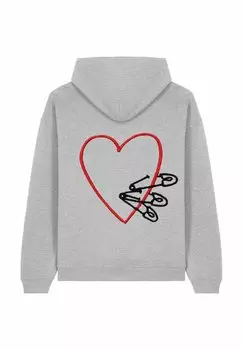 Толстовка PINS BACK EMBROIDERY UNISEX Mira Paris, пятнистый серый