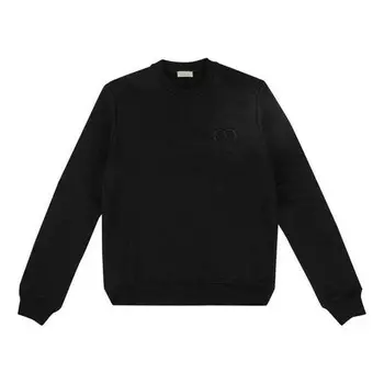 Толстовка plain knit cd icon logo sweater for men black Dior, черный