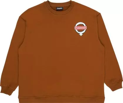 Толстовка Pleasures Language Crewneck 'Caramel', загар