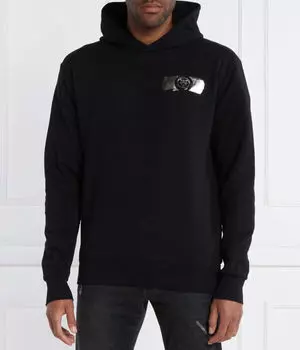 Толстовка Plein Sport Regular Fit с капюшоном, черный