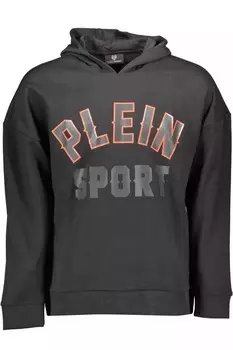 Толстовка Plein Sport Sporty Chic с капюшоном и яркими мужскими деталями, черный