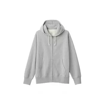Толстовка плотная Muji с капюшоном, серый