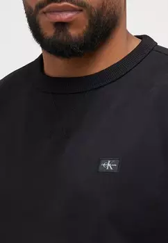 Толстовка PLUS LABEL CREW NECK Calvin Klein Jeans, черный