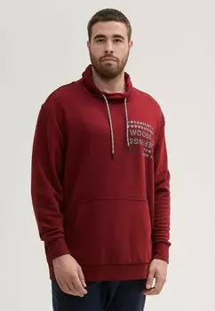 Толстовка PLUS MIT PRINT TOM TAILOR, темно-красный