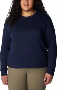 Толстовка Plus Size Columbia Lodge Quilted Crew Columbia, цвет Dark Nocturnal