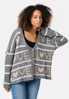 Толстовка PM SELECTED Strickjacke, серый