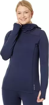 Толстовка под балаклаву из замши Micro Elite Hot Chillys, темно-синий