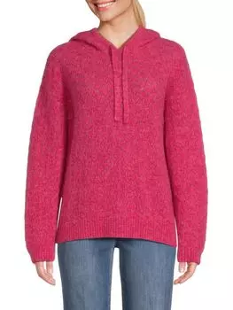 Толстовка Pointelle Knit Geo Pattern из смеси альпаки Naadam, цвет Rose