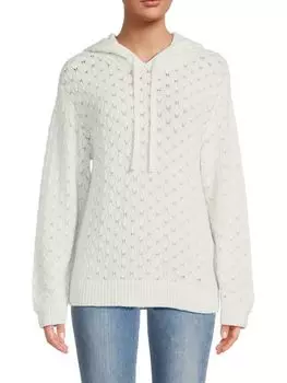 Толстовка Pointelle Knit Geo Pattern из смеси альпаки Naadam, белый