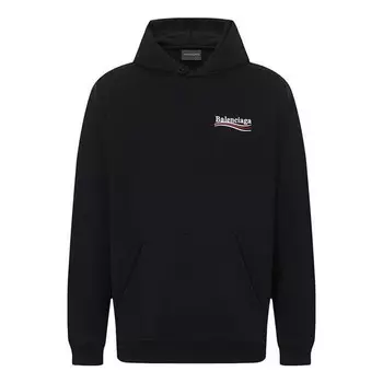 Толстовка political campaign hoodie medium fit 'black' Balenciaga, черный